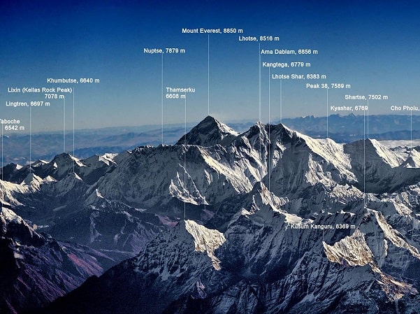 Mountain Flight name of the peaks and heights 2